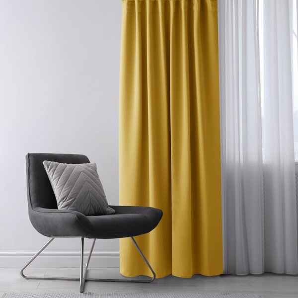 Žuta zavjesa za djelomično zamračenje 140x175 cm Kierra – Restilo