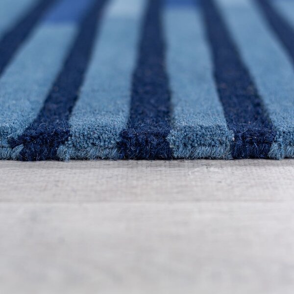 Tamno plavi ručno rađen vunen tepih 120x180 cm Conway Retro – Flair Rugs
