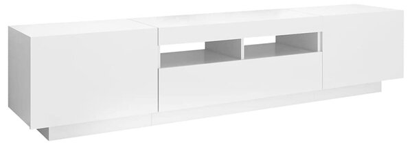 TV ormarić s LED svjetlima bijeli 180 x 35 x 40 cm - Bijela 1 Bijela