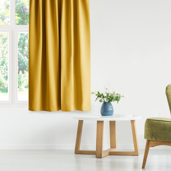 Žuta zavjesa za djelomično zamračenje 140x175 cm Kierra – Restilo