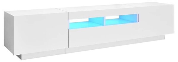 TV ormarić s LED svjetlima bijeli 180 x 35 x 40 cm - Bijela 1 Bijela