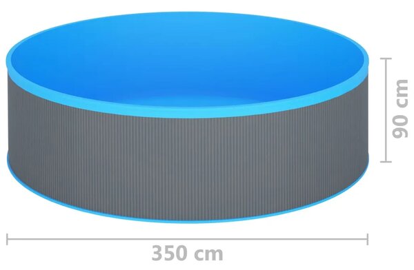 Nadzemni bazen s visećim skimmerom i crpkom 350 x 90 cm sivi - Siva S crpkom Siva S crpkom