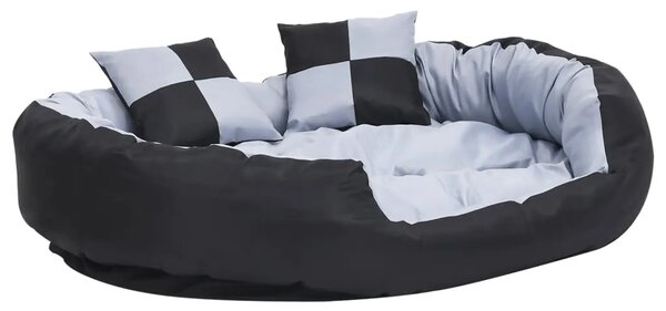 Dvostrani perivi jastuk za pse sivo-crni 110 x 80 x 23 cm - Siva i crna 110 x 80 x 23 cm Siva i crna 110 x 80 x 23 cm