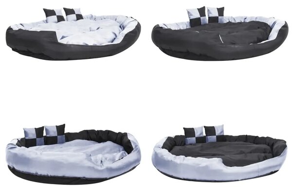 Dvostrani perivi jastuk za pse sivo-crni 150 x 120 x 25 cm - Siva i crna 150 x 120 x 25 cm Siva i crna 150 x 120 x 25 cm