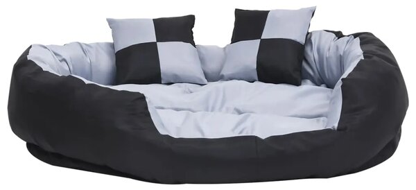 Dvostrani perivi jastuk za pse sivo-crni 110 x 80 x 23 cm - Siva i crna 110 x 80 x 23 cm Siva i crna 110 x 80 x 23 cm
