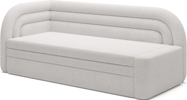 Krem sklopiva/s prostorom za odlaganje sofa od bouclé tkanine s lijevim kutom 223 cm Fabillo – ELTAP