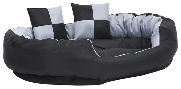 Dvostrani perivi jastuk za pse sivo-crni 110 x 80 x 23 cm - Siva i crna 110 x 80 x 23 cm Siva i crna 110 x 80 x 23 cm