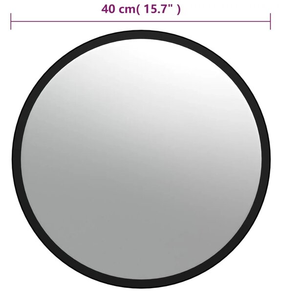 Unutarnje konveksno prometno ogledalo crno Ø40 cm akrilno - Ø 40 cm 1 Ø 40 cm