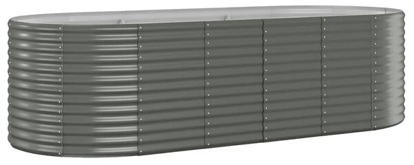 Povišena gredica - Vrtna gredica od pocinčanog čelika 249x100x68 cm sivi - Siva 249 x 100 x 68 cm 1 Siva