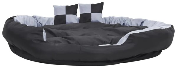 Dvostrani perivi jastuk za pse sivo-crni 150 x 120 x 25 cm - Siva i crna 150 x 120 x 25 cm Siva i crna 150 x 120 x 25 cm