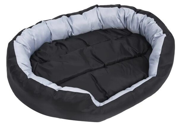 Dvostrani perivi jastuk za pse sivo-crni 110 x 80 x 23 cm - Siva i crna 110 x 80 x 23 cm Siva i crna 110 x 80 x 23 cm