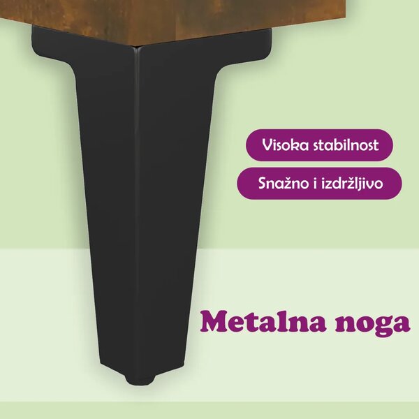 Komoda boja dimljenog hrasta 69 5x32 5x90 cm konstruirano drvo - Dimljeni hrast 1 Dimljeni hrast