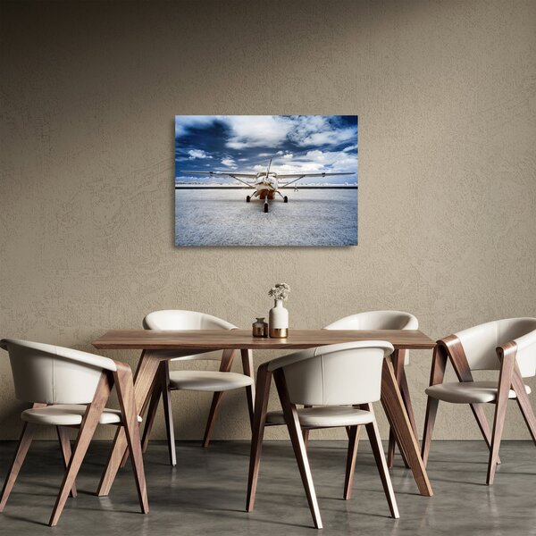 Staklena slika motornog zrakoplova (70x50 cm)