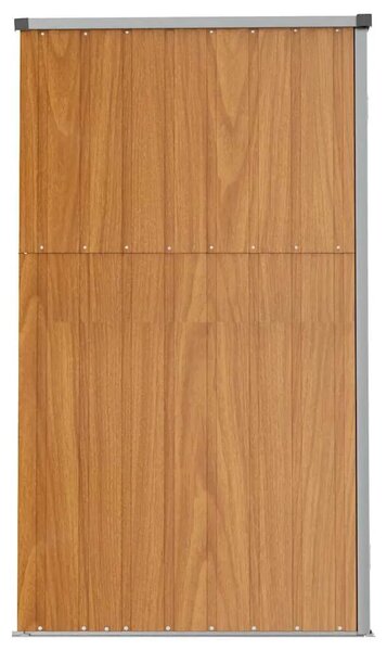 Vrtna kućica - Vrtno spremište smeđe 225 x 89 x 161 cm od pocinčanog čelika - Smeđa 225 x 89 x 161 cm 1 Smeđa