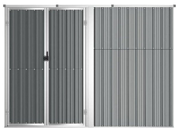 Vrtna kućica - Vrtno spremište sivo 225 x 89 x 161 cm od pocinčanog čelika - Siva 225 x 89 x 161 cm 1 Siva