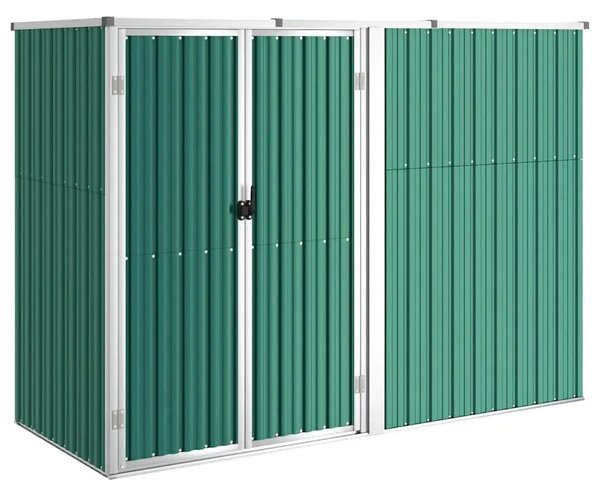 Vrtna kućica - Vrtno spremište zeleno 225 x 89 x 161 cm od pocinčanog čelika - Zelena 225 x 89 x 161 cm 1 Zelena
