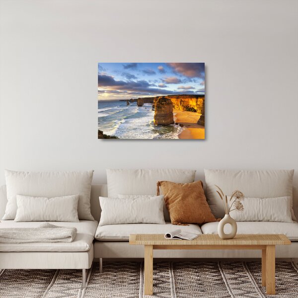 Staklena slika morskih litica (70x50 cm)
