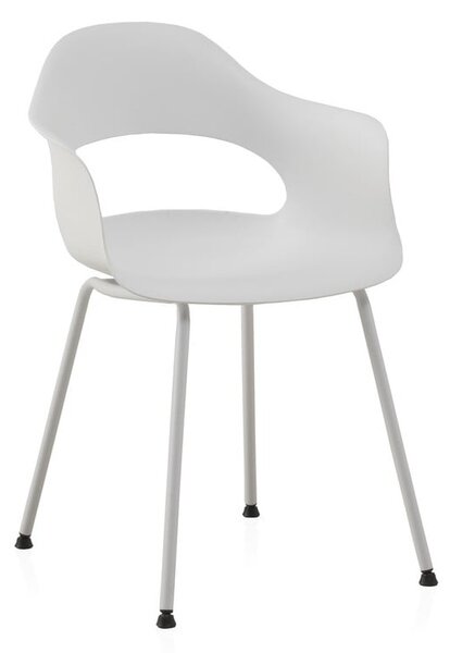 Bijele plastična blagovaonske stolice u setu 4 kom Theo – Geese