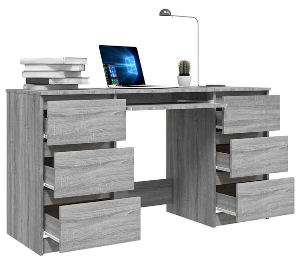 Pisaći stol boja hrasta sonome 140x50x77 cm konstruirano drvo - Sivi hrast sonoma Sivi hrast sonoma