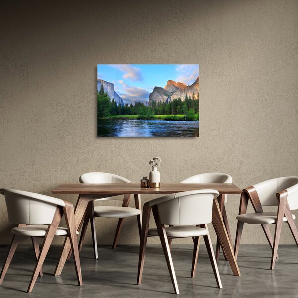 Staklena slika divljeg planinskog krajolika (70x50 cm)