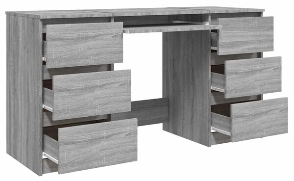 Pisaći stol boja hrasta sonome 140x50x77 cm konstruirano drvo - Sivi hrast sonoma Sivi hrast sonoma