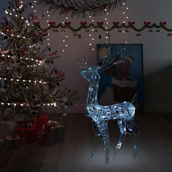 Akrilni ukrasni božićni sob 140 LED žarulja 128cm hladni bijeli - Hladna bijela 70 x 26 x 128 cm 1 1