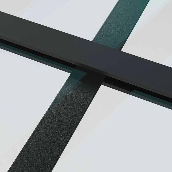 Klizna vrata crna 102 5 x 205 od stakla ESG i aluminija cm - Crna 102.5 x 205 cm 1 Transparentan