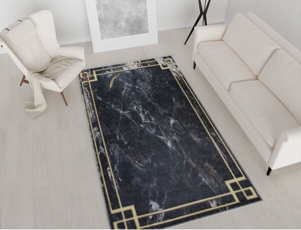 Tamno sivi perivi tepih 80x50 cm - Vitaus