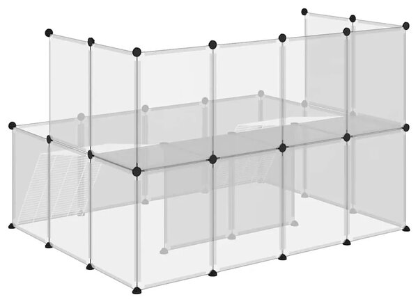 Kavez za male životinje prozirni 143 x 107 x 93 cm PP i čelik - Transparentan Transparentan