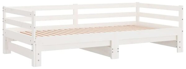 Dnevni ležaj na izvlačenje bijeli od borovine 2 x (90 x 200) cm - Bijela 90 x 200 cm Bijela 90 x 200 cm