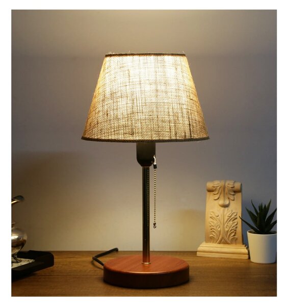 Bež stolna lampa s tekstilnim sjenilom (visina 14 cm) Mardin – Opviq lights