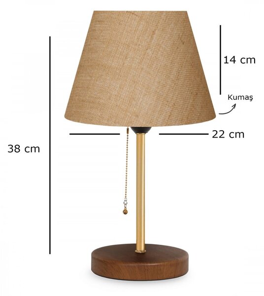 Bež stolna lampa s tekstilnim sjenilom (visina 14 cm) Mardin – Opviq lights