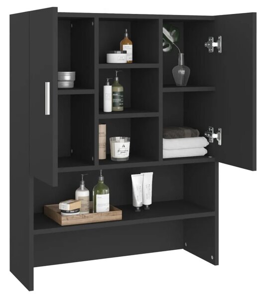 Ormarić za perilicu rublja crni 70 5 x 25 5 x 90 cm - Crna 1 Crna