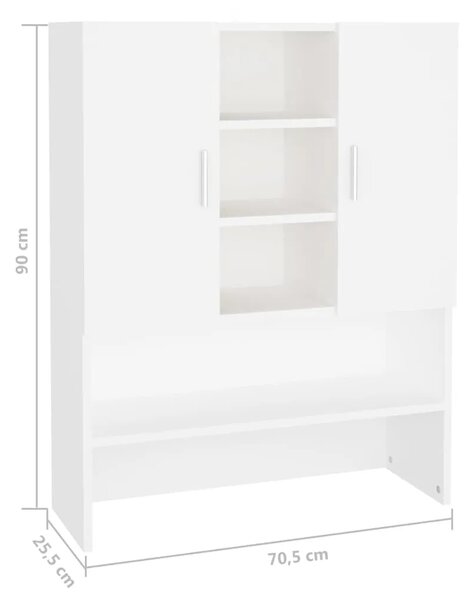 Ormarić za perilicu rublja bijeli 70 5 x 25 5 x 90 cm - Bijela 1 Bijela