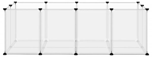 Kavez za male životinje prozirni 144 x 74 x 46 5 cm PP i čelik - Transparentan Transparentan