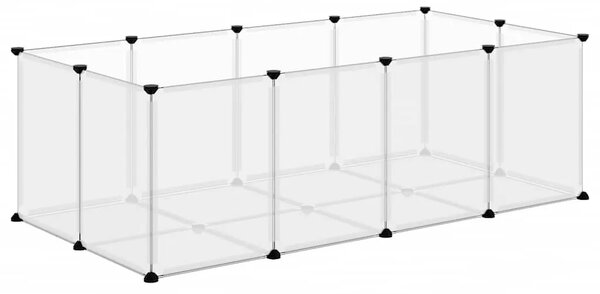 Kavez za male životinje prozirni 144 x 74 x 46 5 cm PP i čelik - Transparentan Transparentan