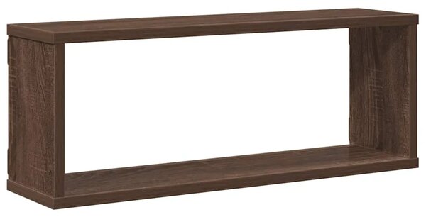 Kockaste zidne police 4 kom smeđi hrast 60 x 15 x 23 cm drvene - Smeđi hrast 60 x 15 x 23 cm 4 1