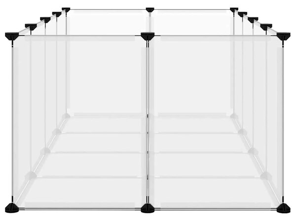 Kavez za male životinje prozirni 144 x 74 x 46 5 cm PP i čelik - Transparentan Transparentan