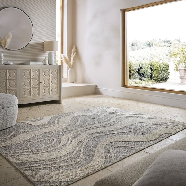 Sivi periv tepih 160x223 cm Calder – Flair Rugs