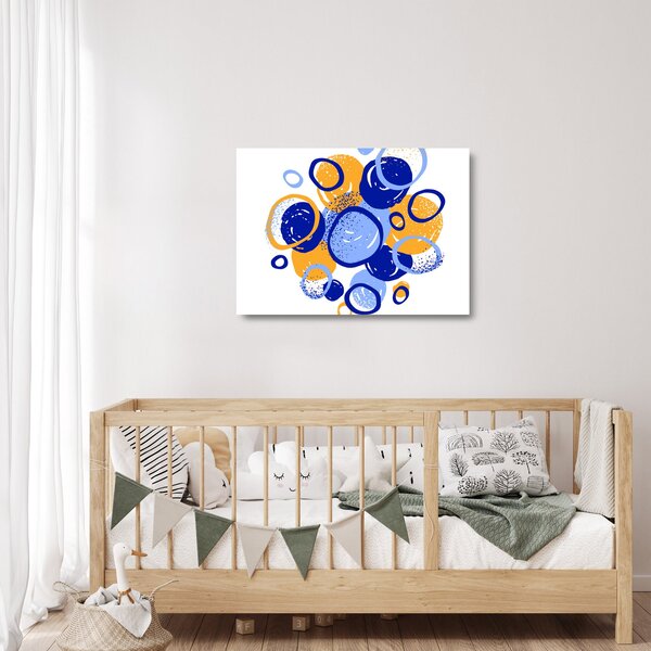 Staklena slika - Svijetli motiv s krugovima (70x50 cm)
