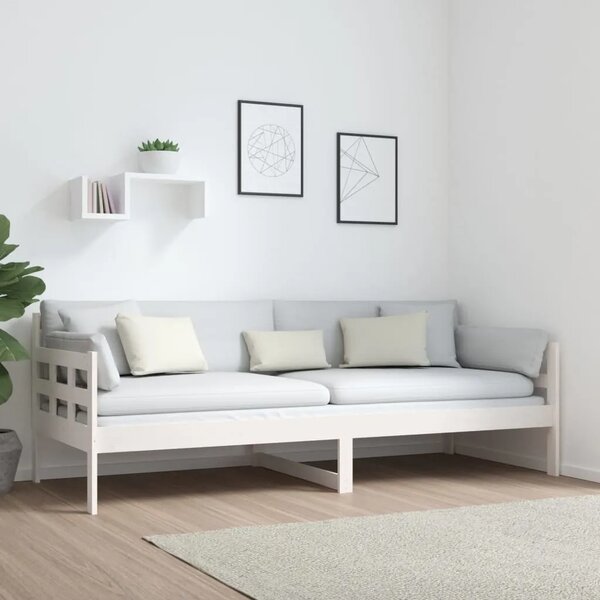 Dnevni ležaj bijeli 80 x 200 cm od masivne borovine - Bijela 80 x 200 cm Bijela 80 x 200 cm