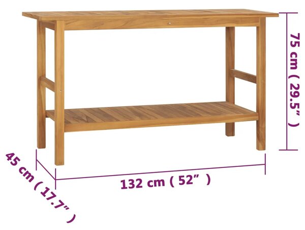Kupaonski ormarić od masivne tikovine 132 x 45 x 75 cm - 132 x 45 x 75 cm 1 bez košare 132 x 45 x 75 cm