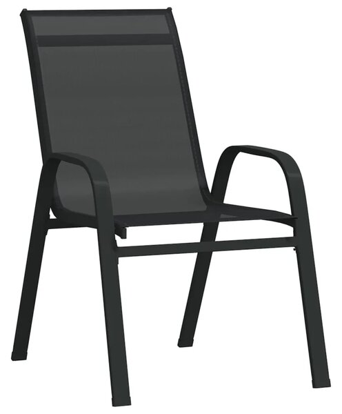 Vrtna garnitura - 9-dijelni vrtni blagovaonski set crni - Crna Dužina stola 180 cm 8 Crna