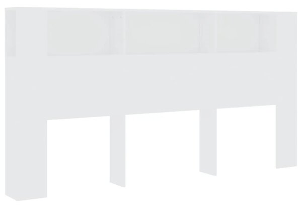 Uzglavlje s ormarićem bijelo 200 x 18 5 x 104 5 cm - Bijela 200 cm 1 Bijela