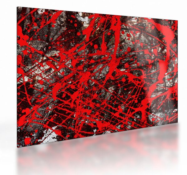 Staklena slika - Ekspresivna apstrakcija (70x50 cm)