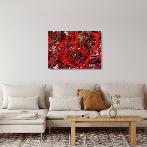 Staklena slika - Ekspresivna apstrakcija (70x50 cm)