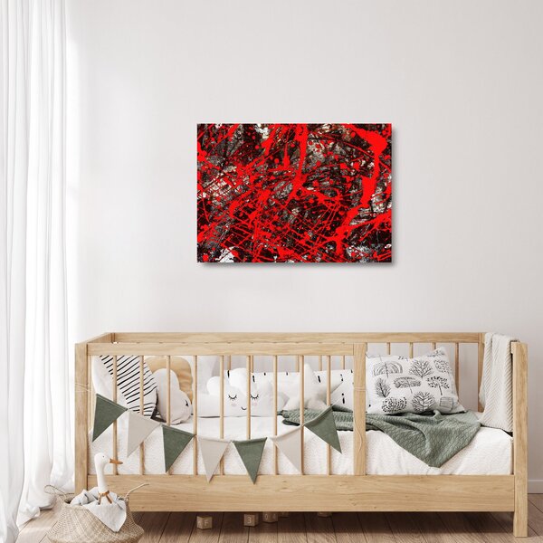 Staklena slika - Ekspresivna apstrakcija (70x50 cm)