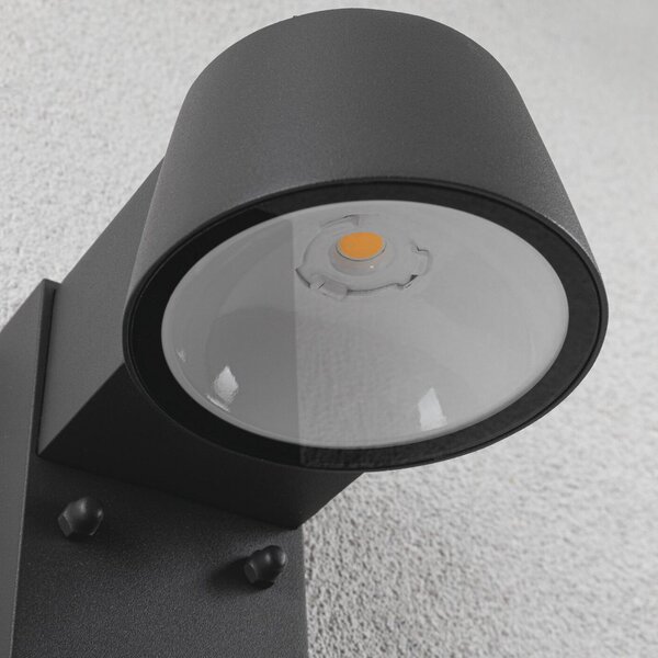 Paulmann Capea LED senzorska vanjska zidna svjetiljka antracit aluminij, Crno, Metal