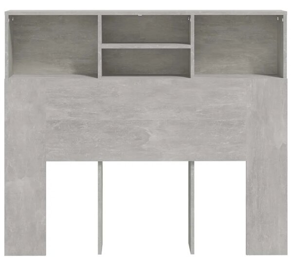 Uzglavlje s ormarićem siva boja betona 120 x 19 x 103 5 cm - Beton siva 120 x 19 x 103.5 cm 1 Beton siva