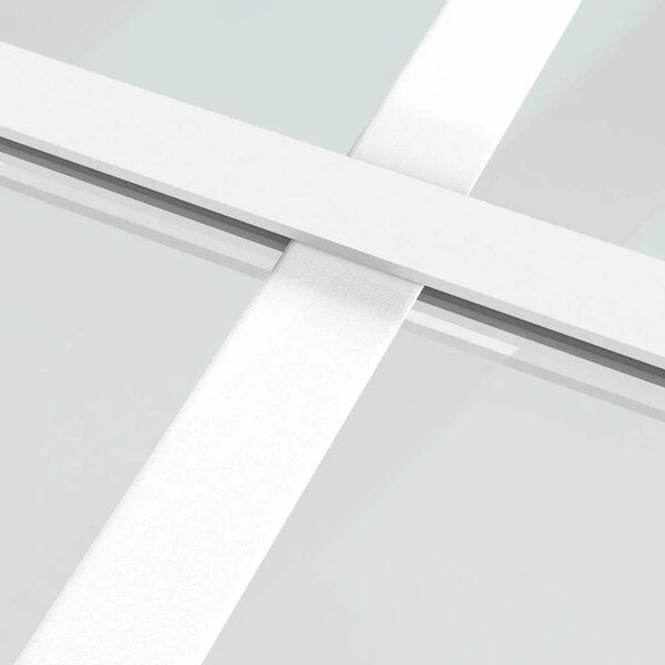 Klizna vrata od mutnog stakla ESG i aluminija 90x205 cm bijela - Bijela 90 x 205 cm 1 Matirano